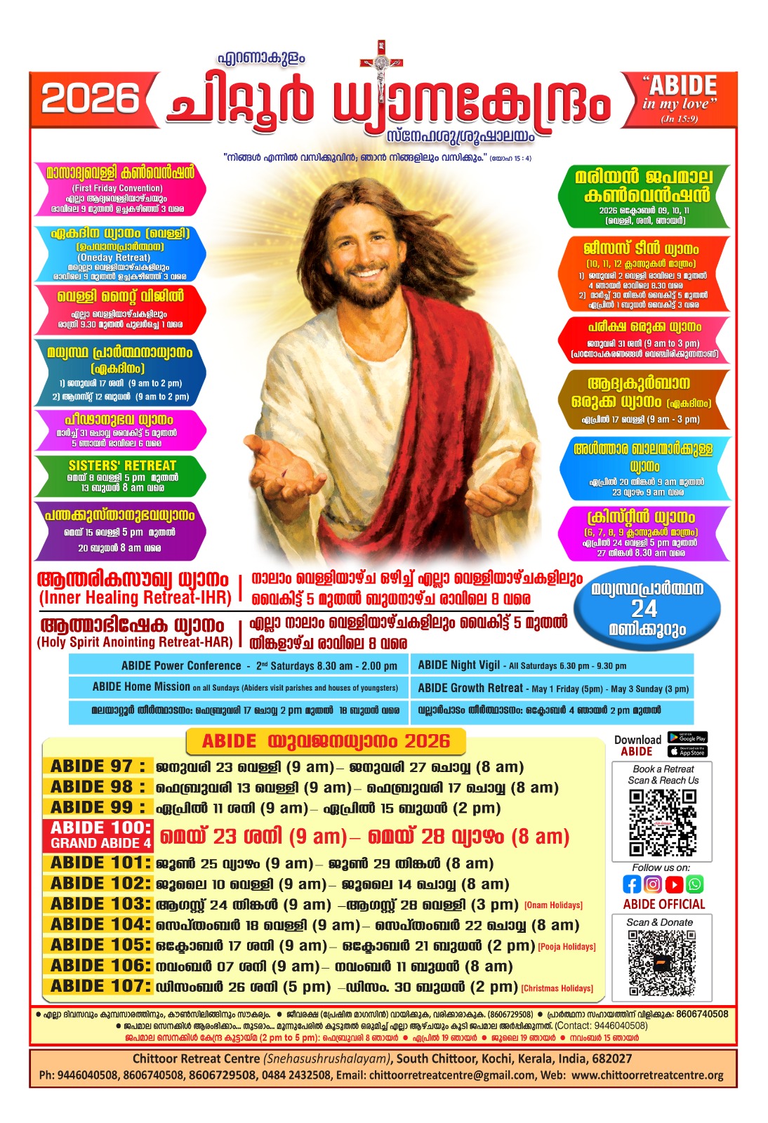 Chittoor Retreat Centre-Planner 2026